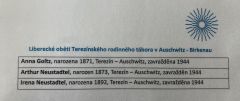 "Návrat domů" připomínka libereckých obětí z Terezínského rodinného tábora Auschwitz -Birkenau