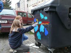 Veselé barevné popelnice I a II